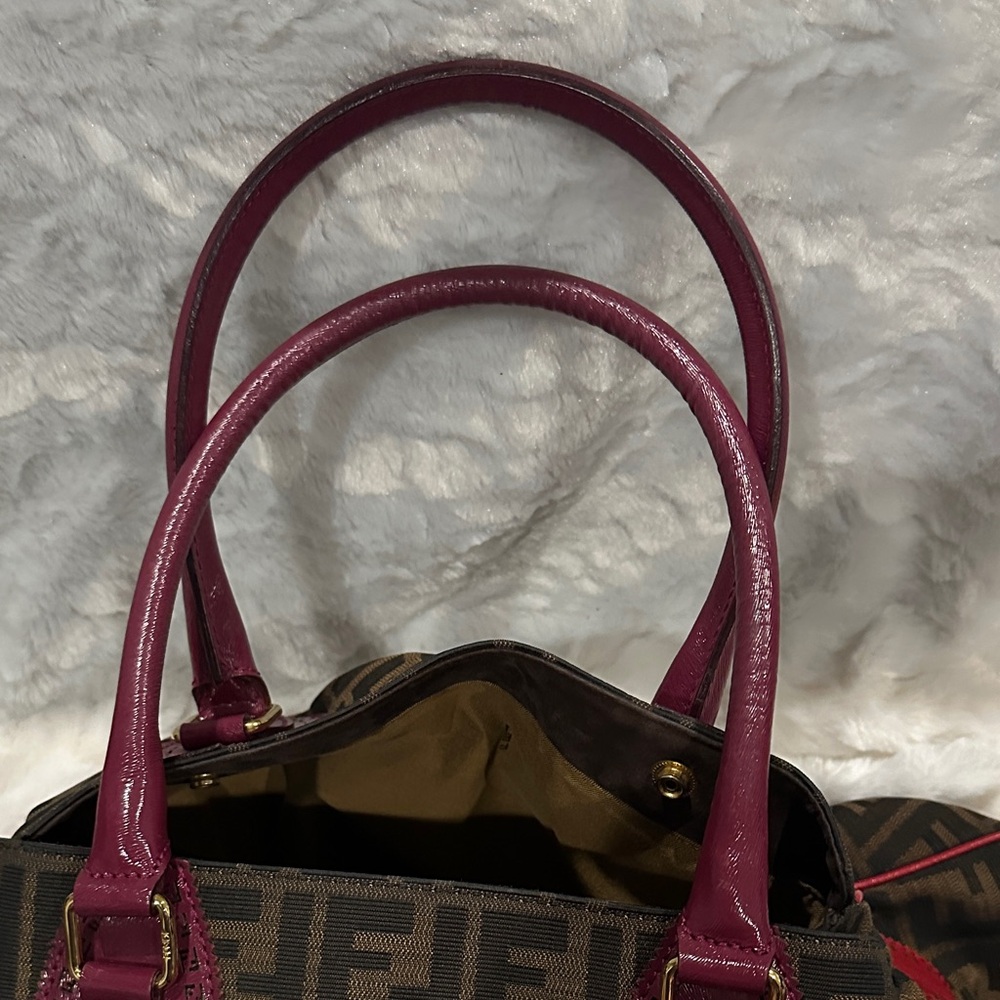 Fendi Zucca canvas bag, multicolored, canvas and leather chef de jour bag - Picture 7 of 14